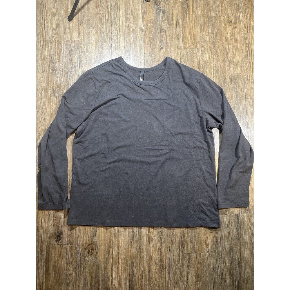 SKIMS Men's Lounge Jersey Relaxed Long Sleeve T-Shirt Gray XL